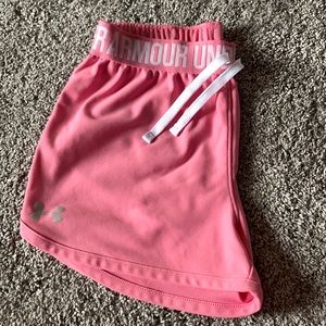 Girls Under Armour Loose Heatgear Athletic Shorts